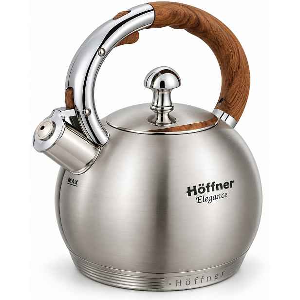 Ocelová Konvice S Píškálkou, Stříbrná, 3L, Hoffner Elegance