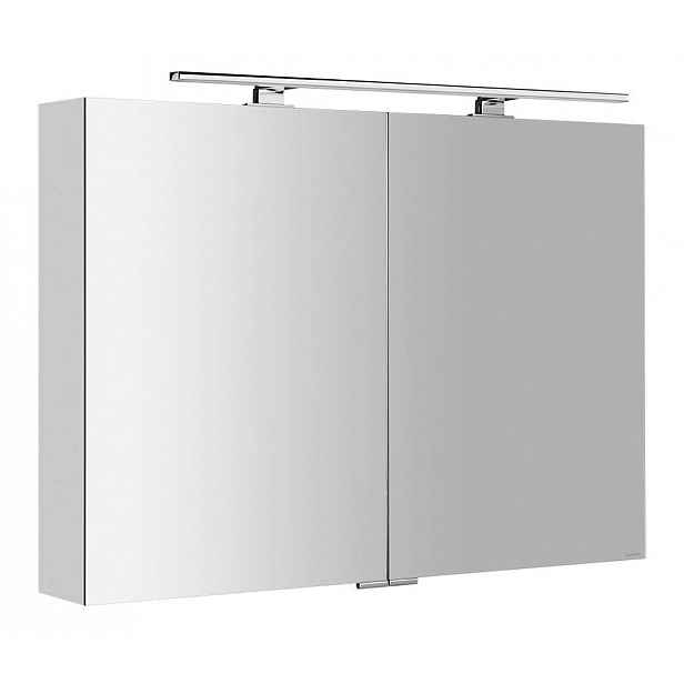 Sapho Mirró - Zrcadlová skříňka s LED osvětlením 100x70x16 cm, 2x dvířka, bílá MC100-0030