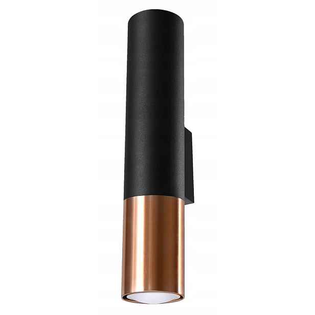 Sollux Nástěnné svítidlo Loopez černá/měď 2P SL.0944