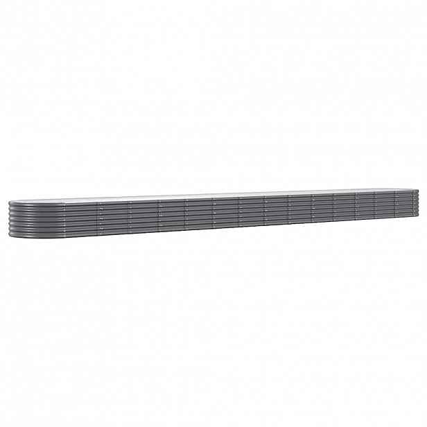 vidaXL Vyvýšený záhon pozinkovaná ocel 620x80x36 cm antracitový