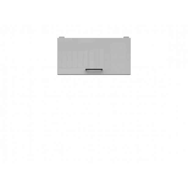JAMISON, skříňka nad digestoř 60 cm, bílá/světle šedý lesk