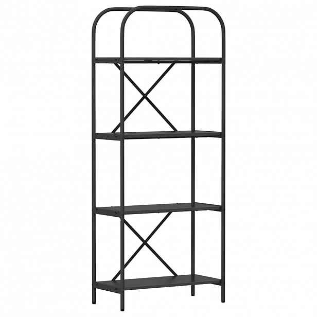 vidaXL Knihovna 4 úrovní 60 x 30 x 146 cm Kompozitní dřevo Černý dub