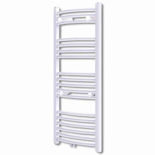 vidaXL Žebříkový radiátor obloukový, ústřední topení 600 x 1160 mm boční a střední přípojka