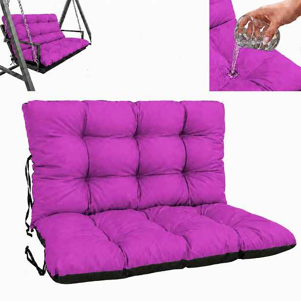 Polštář zahradní Voděodolný na houpačku nábytek 100x60x50 Fuchsie