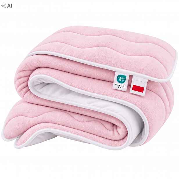 Přikrývka Fleece 150x200 CM Celoroční Růžová Antialergická Zimní Teplá