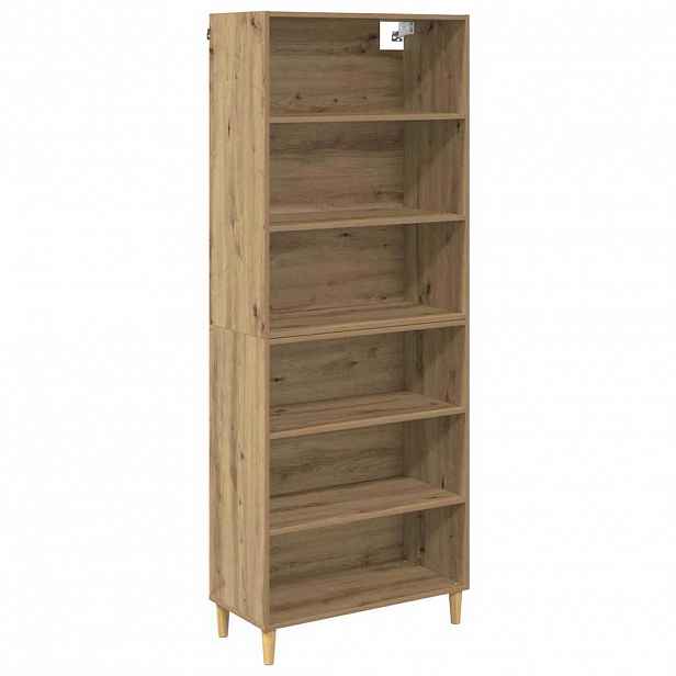 vidaXL Vysoký bufet Artisanový dub 69,5 x 32,5 x 180 cm