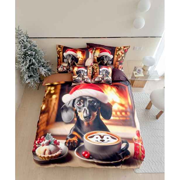 3D Flanelové povlečení z mikrovlákna WARM WOOFS barevné + povlak na polštářek 40x50 cm zdarma Rozměr povlečení: 70 x 90 cm | 140 x 200 cm