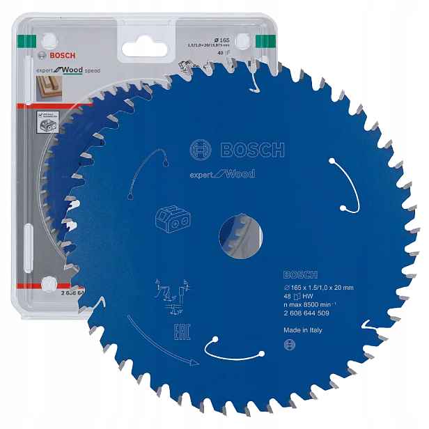 Řezací Kotouč Pro Pilu Na Dřevo 165x20MM 48Z Bosch 2608644509
