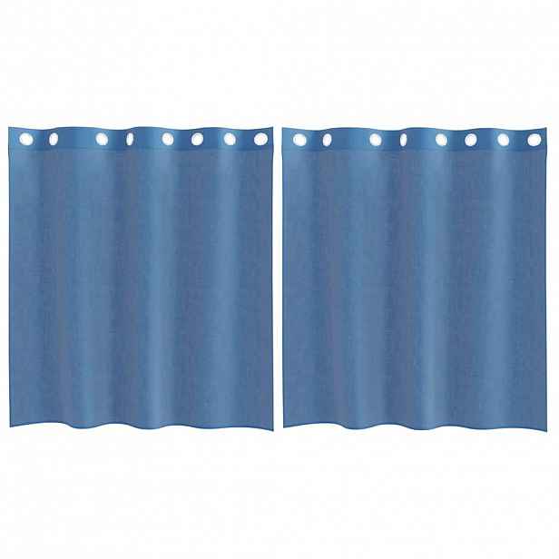 vidaXL Voálové záclony s průchodkami 2 ks Royal Blue