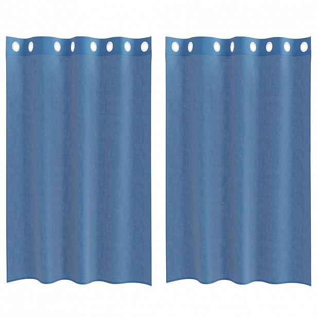 vidaXL Voálové záclony s průchodkami 2 ks Royal Blue