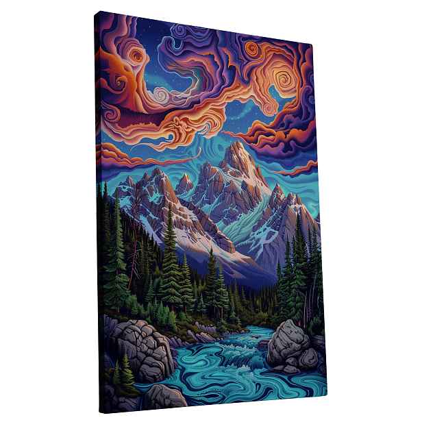 Obraz na plátně Malebná horská krajina do bytu, pokoje, obývacího pokoje 60x90