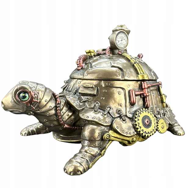 Figurka Socha Soška Steampunk Šperkovnice Želva Veronese WU77389A4
