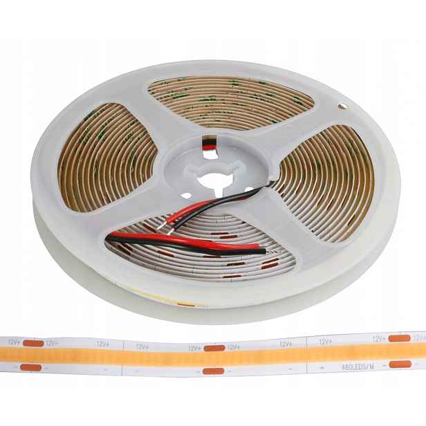 Led Páska Bílá Studená Cob 480 Led 8 mm 5,0 m, DC 12 V, TC-COB-CW-480 Talvico