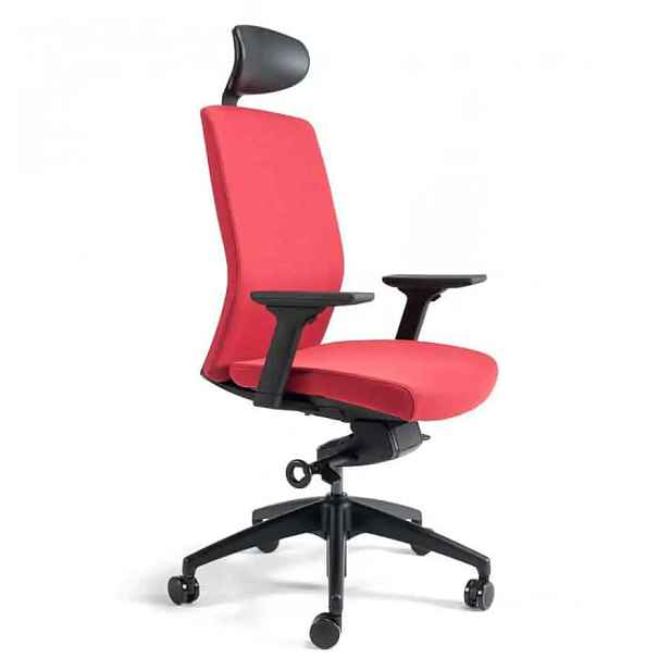 Office Pro Kancelářská židle J2 SP černý plast - červená 202