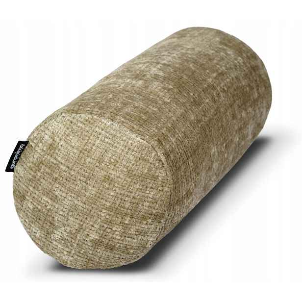 Polštář Dekorativní Váleček Měkký Fluffy Roller Silikonový 50x20 cm Hnědý