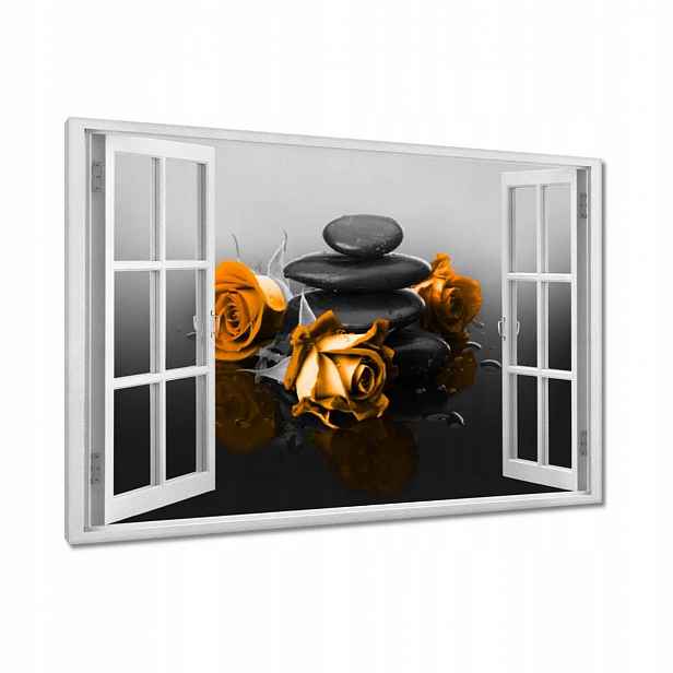 Obrazy 90x60 Oranžová růže Spa