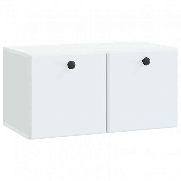 vidaXL Nástěnná TV skříň 59,5 x 31 x 30 cm Bílá Kompozitní dřevo
