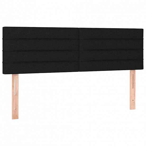 vidaXL Čela postele černá 144x5x78/88 cm látka