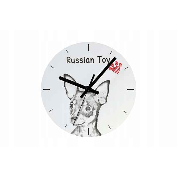 Ruský závěsný a stojící hodinový stroj se psem, personalizace fotografií, 20 cm