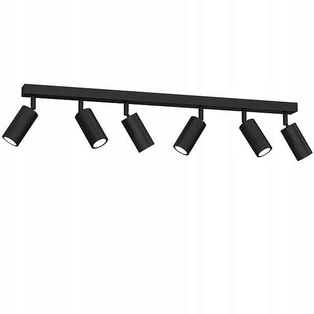 Stropní svítidlo reflektory černá minimalistická 6 bodů lišta 90 cm Luminex