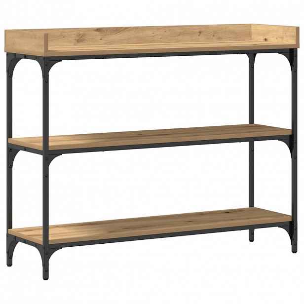 vidaXL Konzolový stolek dub artisan 100 x 30 x 80 cm