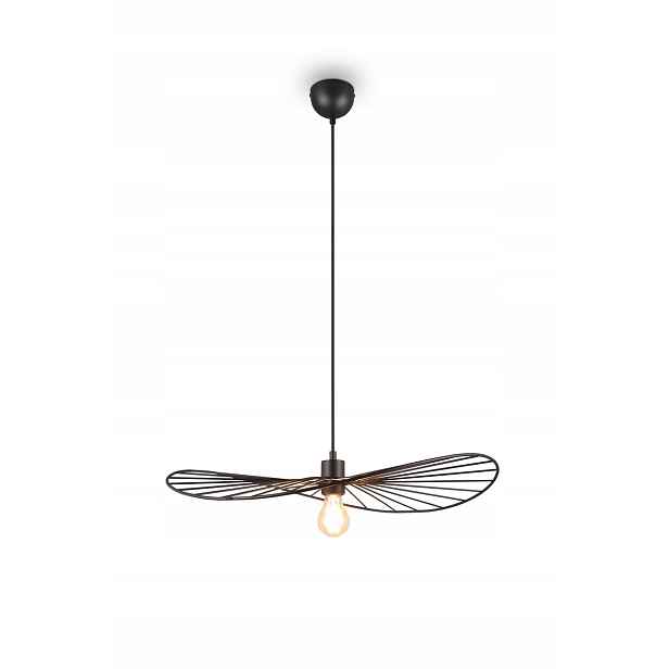 Závěsná lampa černá drátěný klobouk 60 cm do obývacího pokoje ložnice Rl