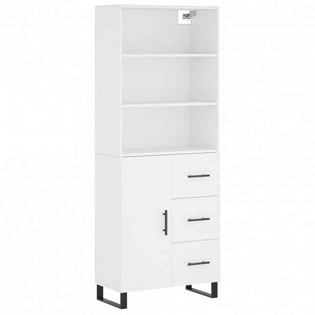 vidaXL Skříň highboard bílá 69,5 x 34 x 180 cm kompozitní dřevo