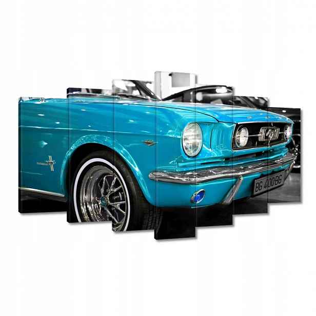 Obrazy 140x80 Tyrkysový Ford Mustang