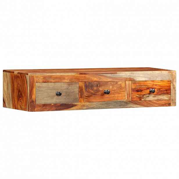 vidaXL Nástěnný konzolový stolek 100 x 25 x 20 cm masivní akácie