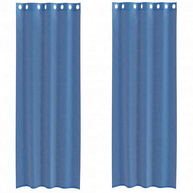 vidaXL Voálové záclony s průchodkami 2 ks Royal Blue