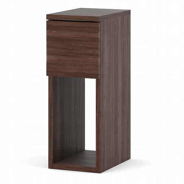Noční Stolek Úzký Dub Wenge 20 CM Malý Noční Stolek Do Ložnice Nakastlik