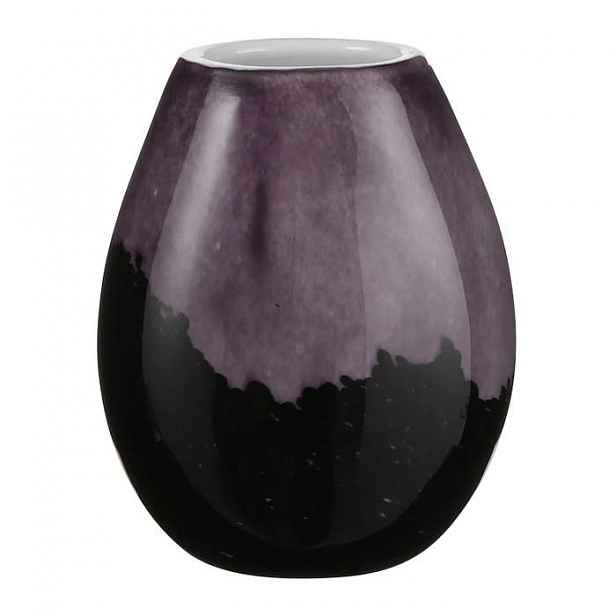 Váza skleněná LORETTA 20cm purpurová