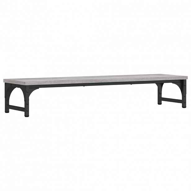vidaXL Stojan na monitor šedý sonoma 85x23x15,5 cm kompozitní dřevo