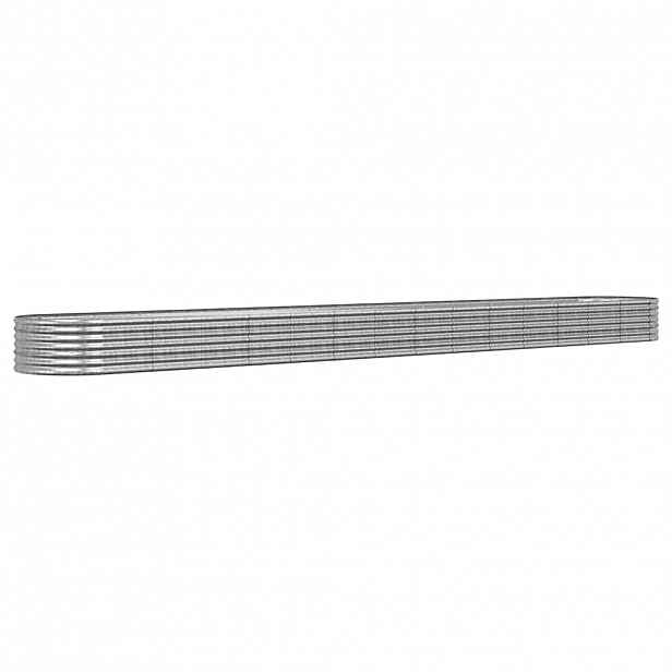 vidaXL Vyvýšený záhon pozinkovaná ocel 620x80x36 cm stříbrný