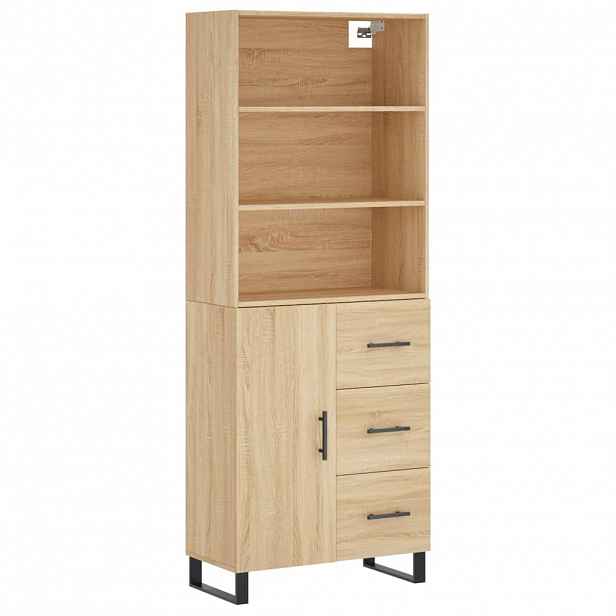 vidaXL Skříň highboard dub sonoma 69,5 x 34 x 180 cm kompozitní dřevo