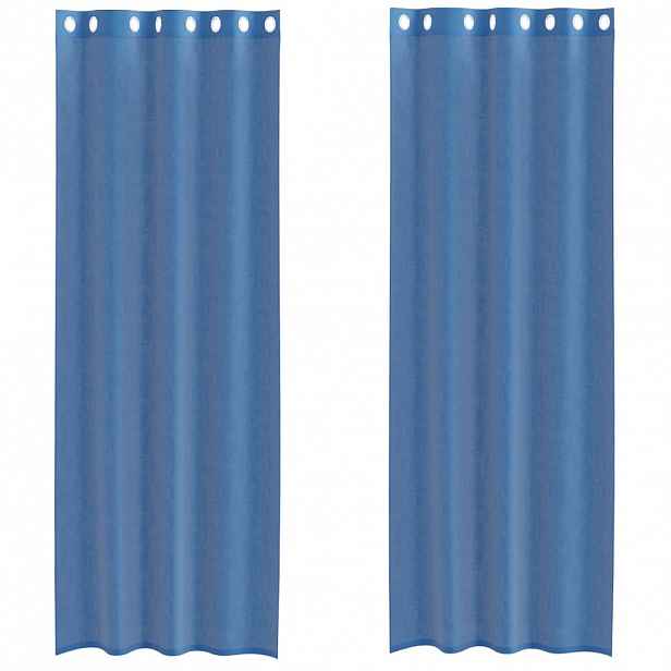 vidaXL Voálové záclony s průchodkami 2 ks Royal Blue