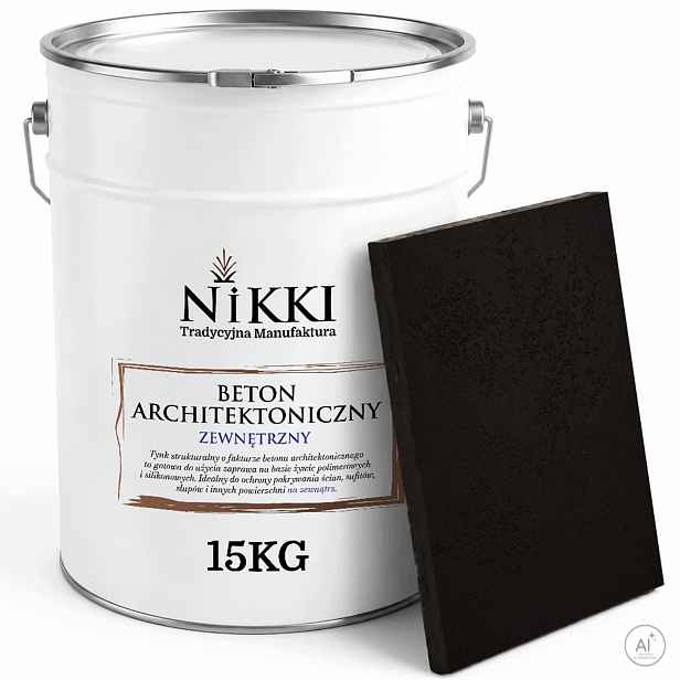 Fasádní omítka s vnější strukturou Betonu 10 m2 15 kg Černá RAL9005