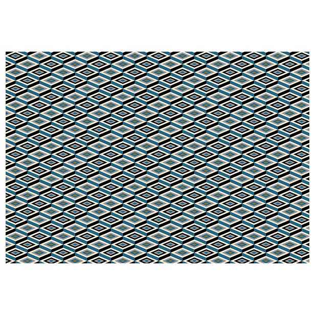 Fototapeta Romby Geometrie Abstrakce Iluze Modrá Šedá 416x290 lepidlo
