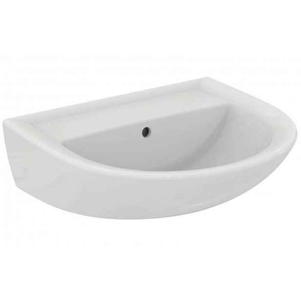 Ideal Standard Eurovit - Umyvadlo 55x46 cm, s přepadem, bez otvoru pro baterii, bílá W332701