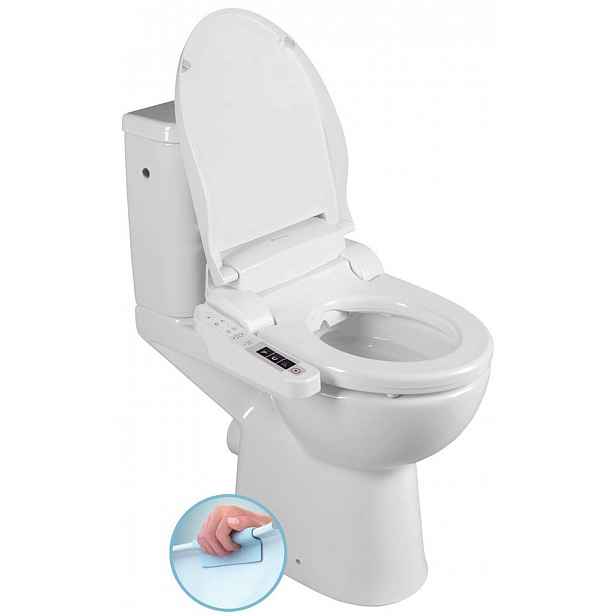 Sapho - Elektronický bidet s keramikou, SoftClose, Rimless, DualFlush, bílá NB-1160D-1