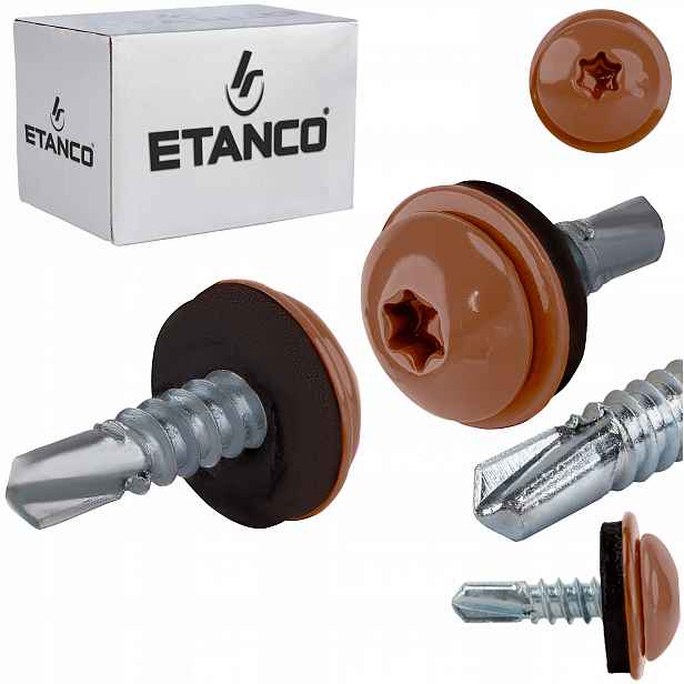Šrouby do kovu Torx 3 mm 4,8 x 19 mm Ral 8004 250 ks Etanco GT3 Ph Z14