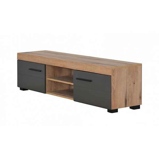 TV komoda BARCELONA - dub artisan/šedá