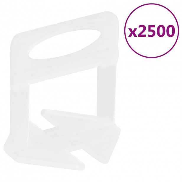 vidaXL Nivelační spony na obklady 2 500 ks 2 mm