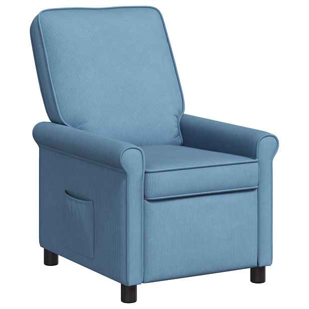 vidaXL Polohovací křeslo Modrá 69 x 95 x 101 cm Textil