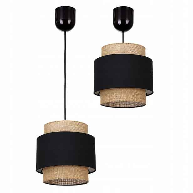 Závěsná Jutová Stropní Lampa Boho Juta Dvojitá