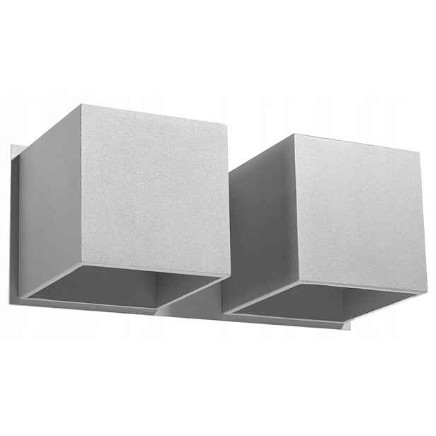 Sollux Nástěnné svítidlo Quad 2 G9 Šedý hliník