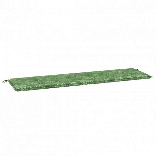 vidaXL Podložka na lavici Oxford látka Listový design 180 x 50 x 3 cm