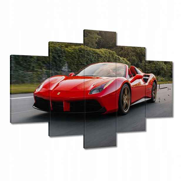 Hodiny 150x105 Červené Ferrari Cesta