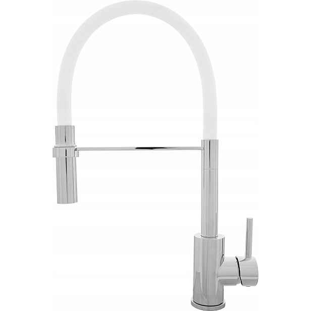Kuchyňská baterie Kernau Kwt 20 Po Chrome/white stříbrná bílá