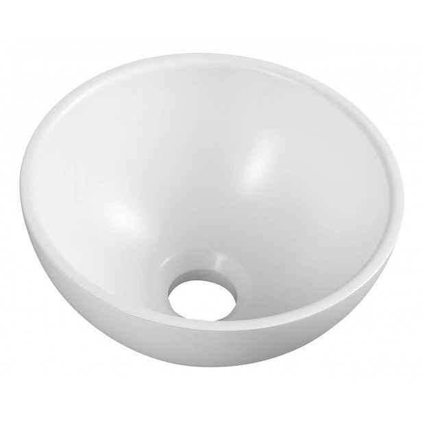 Sapho Small - Umývátko na desku Minor, průměr 26 cm, bez přepadu, bez otvoru pro baterii, bílá MR260